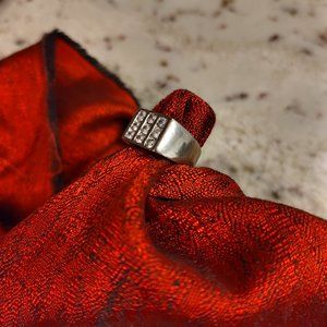 Men's Sterling Silver .925 / CZ Diamond Ring Sz 10